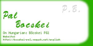 pal bocskei business card