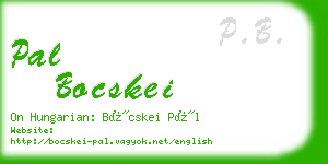 pal bocskei business card